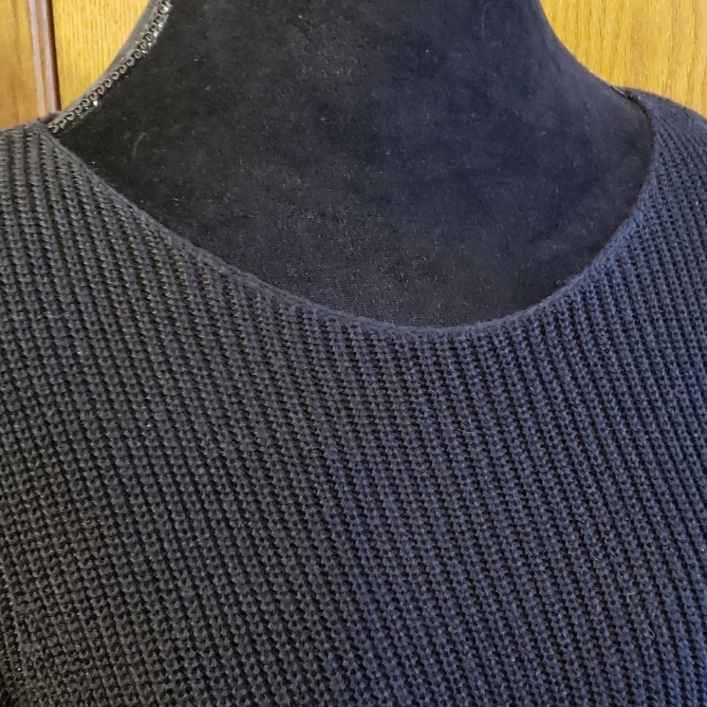 Lauren Ralph Lauren black lace trim layers sweater - Picture 3 of 6